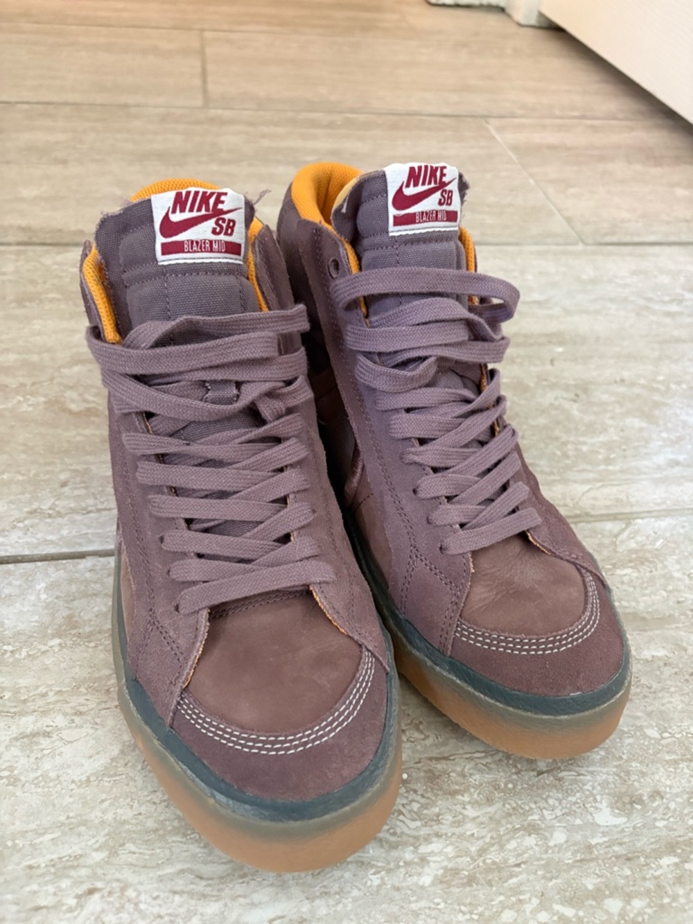 Nike Blazer Mid Men's Brown Skate Shoes